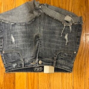 Distressed Gray Women's Jean Shorts